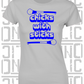 Chicks With Sticks, Camogie Ladies Skinny-Fit T-Shirt - Waterford