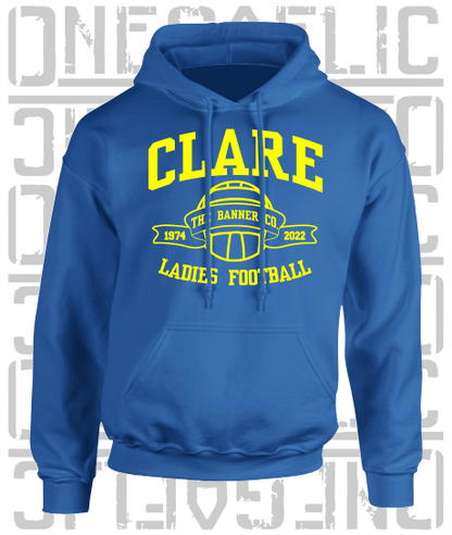Ladies Football - Gaelic - Adult Hoodie - Clare