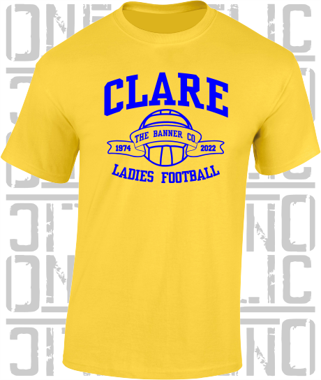 Ladies Football - Gaelic - T-Shirt Adult - Clare