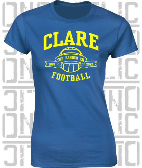 Football - Gaelic - Ladies Skinny-Fit T-Shirt - Clare