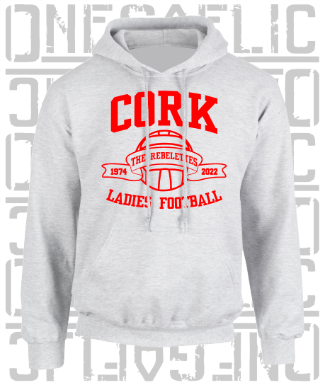 Ladies Football - Gaelic - Adult Hoodie - Cork