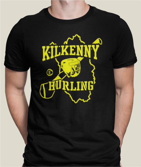 County Map Hurling T-Shirt Adult - All Counties Available