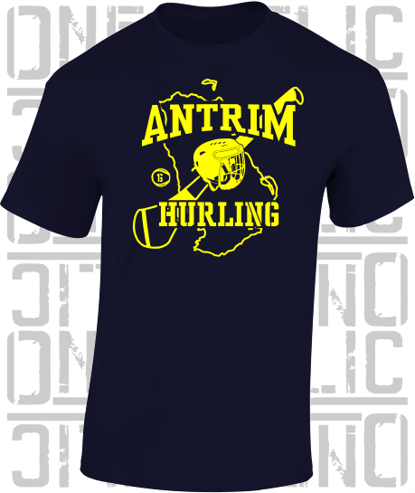 Antrim Hurling Adult TShirt Navy