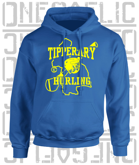 County Map Hurling Hoodie - Adult - Tipperary