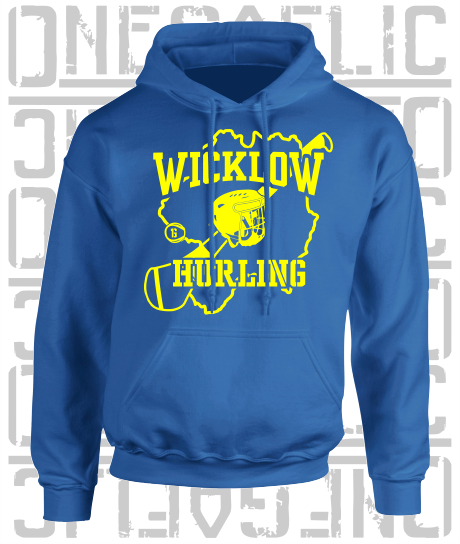 County Map Hurling Hoodie - Adult - All Counties Available