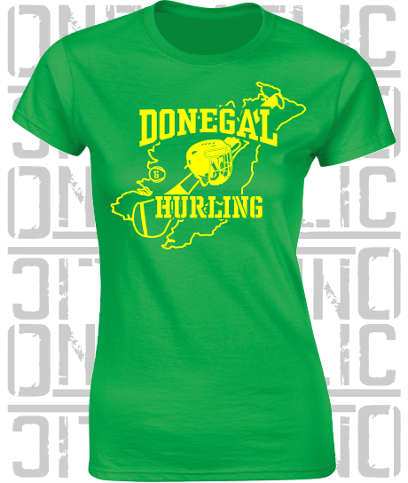 Hurling County Map Ladies Skinny-Fit T-Shirt - All Counties Available