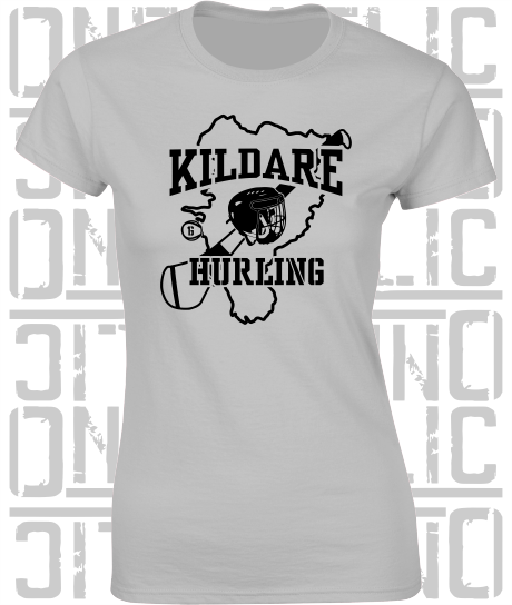 Hurling County Map Ladies Skinny-Fit T-Shirt - All Counties Available