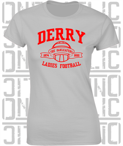 Ladies Football - Gaelic - Ladies Skinny-Fit T-Shirt - Derry