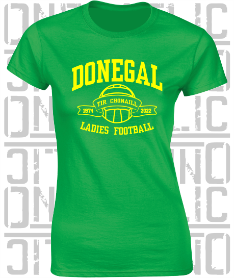 Ladies Football - Gaelic - Ladies Skinny-Fit T-Shirt - Donegal
