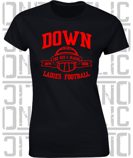 Ladies Football - Gaelic - Ladies Skinny-Fit T-Shirt - Down