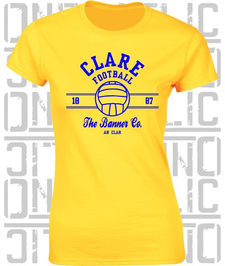 Gaelic Football - Ladies Skinny-Fit T-Shirt - Clare