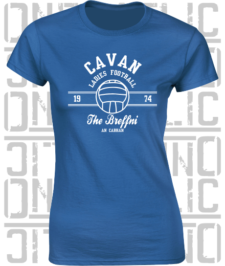 Ladies Gaelic Football LGF - Ladies Skinny-Fit T-Shirt - Cavan