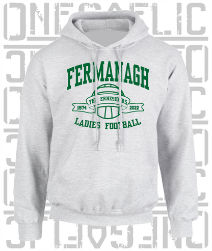 Ladies Football - Gaelic - Adult Hoodie - Fermanagh