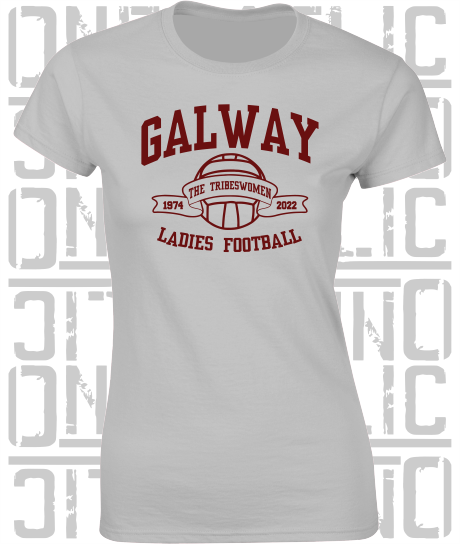 Ladies Football - Gaelic - Ladies Skinny-Fit T-Shirt - Galway