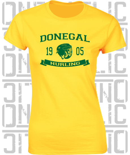 Hurling Helmet Design Ladies Skinny-Fit T-Shirt - All Counties Available