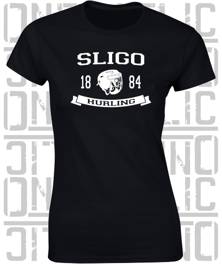 Hurling Helmet Design - Ladies Skinny-Fit T-Shirt - Sligo