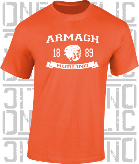 Hurling Helmet T-Shirt - Adult - Armagh