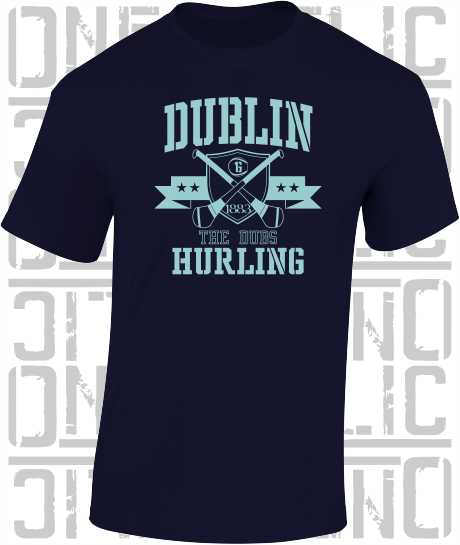 Crossed Hurls Hurling T-Shirt Adult - Dublin