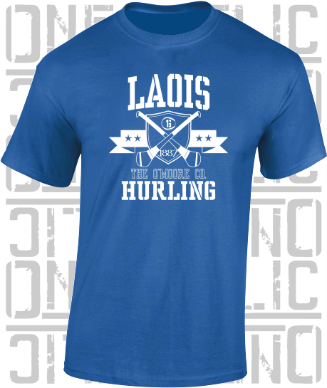 Crossed Hurls Hurling T-Shirt Adult - Laois