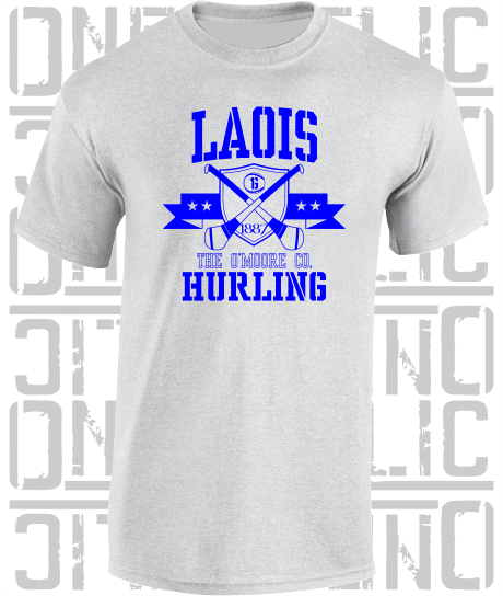 Crossed Hurls Hurling T-Shirt Adult - Laois