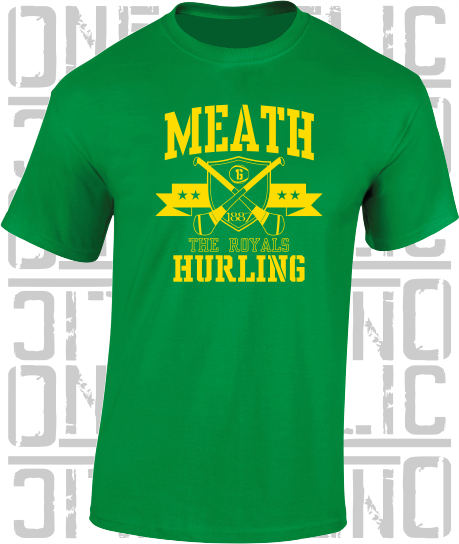 Crossed Hurls Hurling T-Shirt Adult - Meath