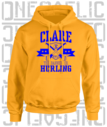 Crossed Hurls Hurling Hoodie - Adult - Clare