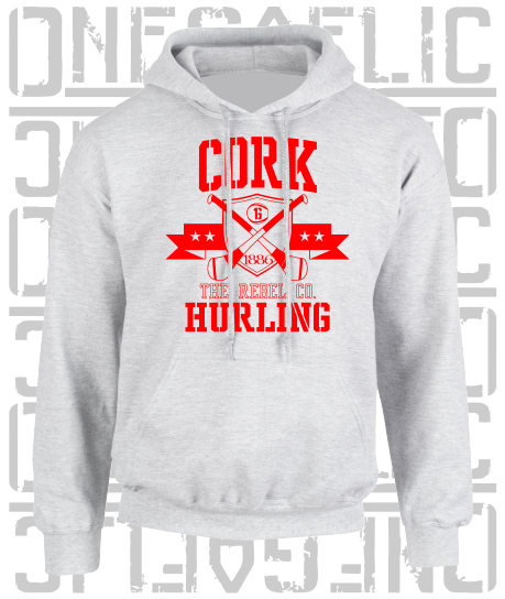 Crossed Hurls Hurling Hoodie - Adult - Cork
