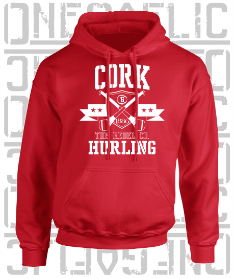Crossed Hurls Hurling Hoodie - Adult - Cork