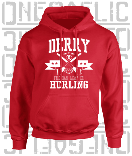 Crossed Hurls Hurling Hoodie - Adult - Derry