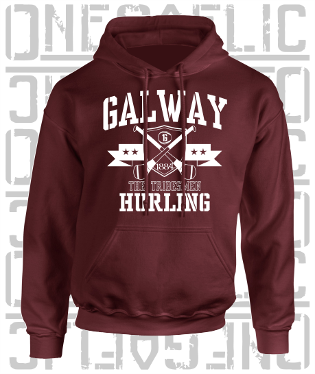 Crossed Hurls Hurling Hoodie - Adult - Galway