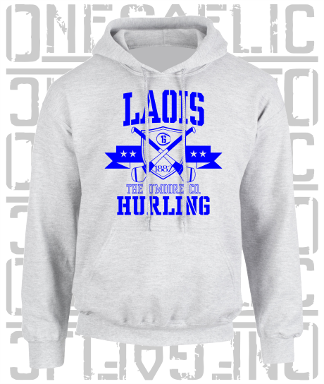 Crossed Hurls Hurling Hoodie - Adult - Laois