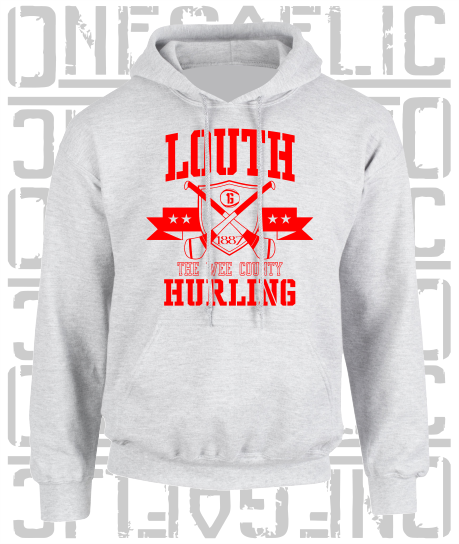 Crossed Hurls Hurling Hoodie - Adult - Louth
