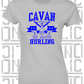 Crossed Hurls Hurling T-Shirt - Ladies Skinny-Fit - Cavan