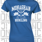 Crossed Hurls Hurling T-Shirt - Ladies Skinny-Fit - Monaghan