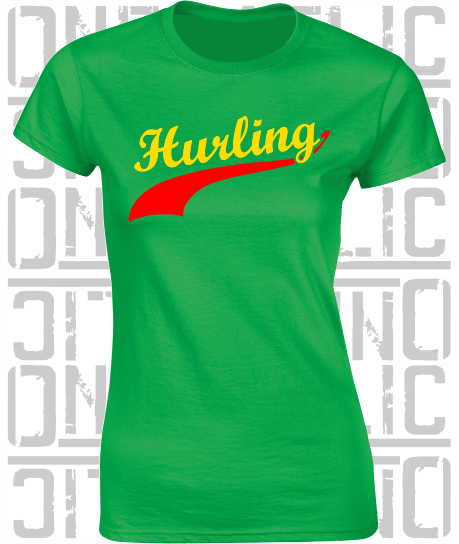 Hurling Swash - Ladies Skinny-Fit T-Shirt - Carlow