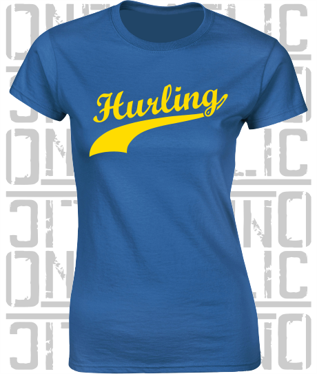 Hurling Swash - Ladies Skinny-Fit T-Shirt - Roscommon