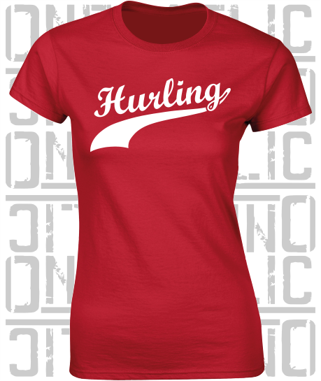 Hurling Swash - Ladies Skinny-Fit T-Shirt - Cork
