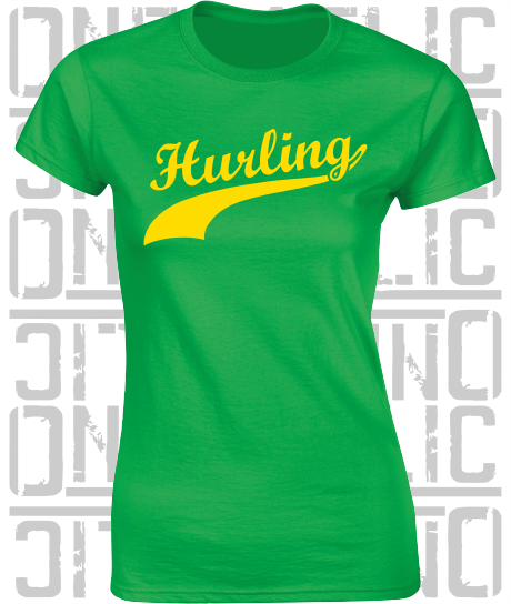 Hurling Swash - Ladies Skinny-Fit T-Shirt - Kerry