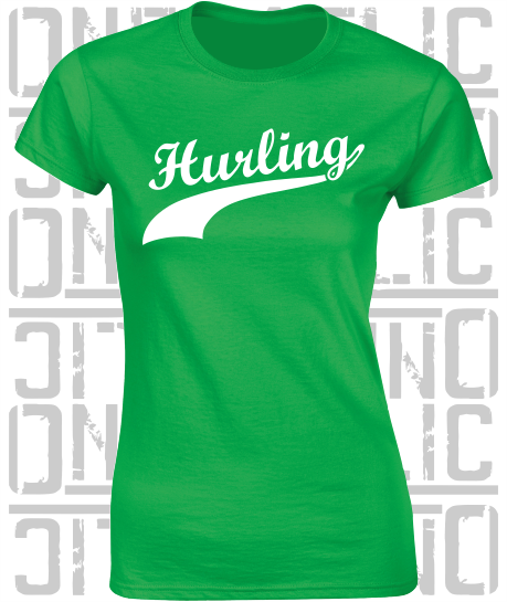 Hurling Swash - Ladies Skinny-Fit T-Shirt - Fermanagh