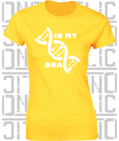 In My DNA Hurling / Camogie Ladies Skinny-Fit T-Shirt - Antrim