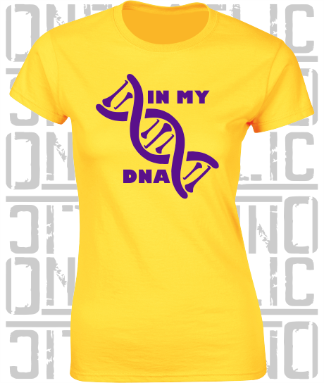 In My DNA Hurling / Camogie Ladies Skinny-Fit T-Shirt - Wexford