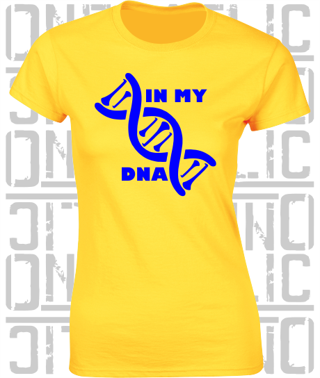 In My DNA Hurling / Camogie Ladies Skinny-Fit T-Shirt - Clare