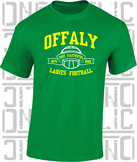 Ladies Football - Gaelic - T-Shirt Adult - Offaly