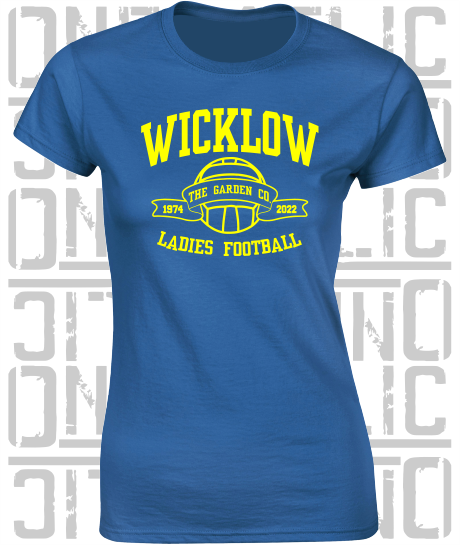 Ladies Football - Gaelic - Ladies Skinny-Fit T-Shirt - Wicklow