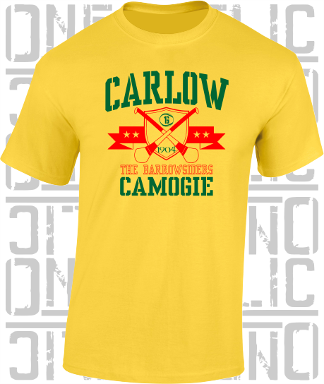 Crossed Hurls Camogie T-Shirt Adult - Carlow
