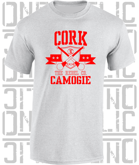 Crossed Hurls Camogie T-Shirt Adult - Cork