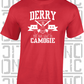 Crossed Hurls Camogie T-Shirt Adult - Derry