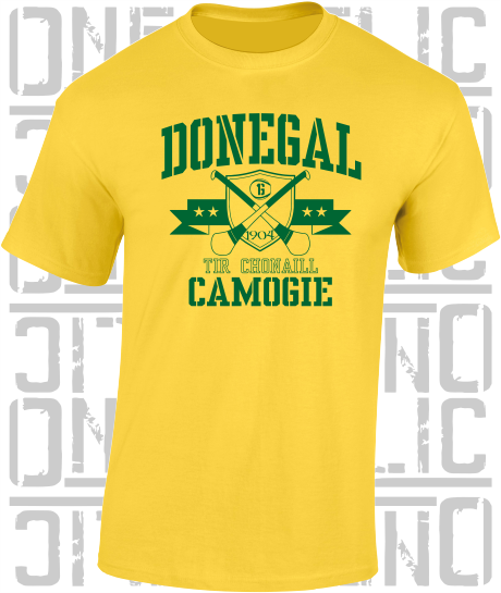 Crossed Hurls Camogie T-Shirt Adult - Donegal