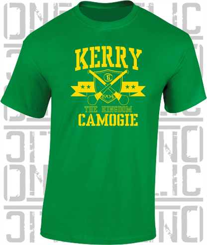 Crossed Hurls Camogie T-Shirt Adult - Kerry