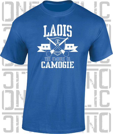 Crossed Hurls Camogie T-Shirt Adult - Laois